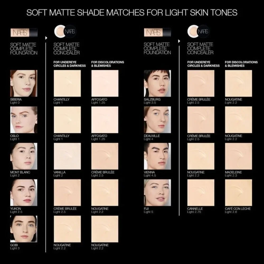 Nars Soft Matte Complete Foundation Medium to Full Coverage Light 0 Siberia NEW